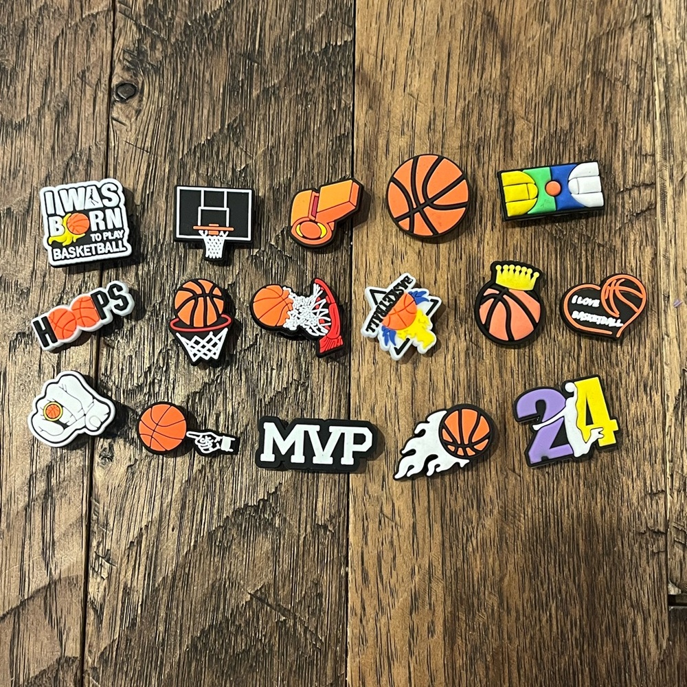 Basketball Croc Charms 16 pcs